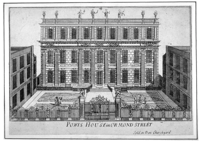Framed Print : View of Powis House, Great Ormond Street, Bloomsbury, London, c1720 Framed Print : View of Powis House, Great Ormond Street, Bloomsbury, London, c1720