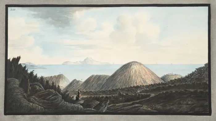 Framed Print : View of the present state of the little mountain raised by the explosion in the year 1760, 1776 Framed Print : View of the present state of the little mountain raised by the explosion in the year 1760, 1776