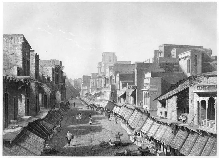 Framed Print : View of Principal Street, Agra, c1860 Framed Print : View of Principal Street, Agra, c1860