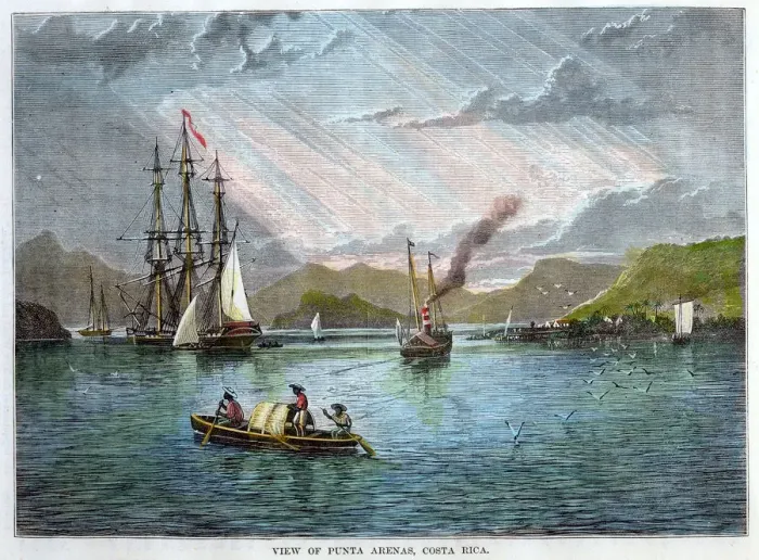 Framed Print : View of Punta Arenas, Costa Rica, c1880 Framed Print : View of Punta Arenas, Costa Rica, c1880