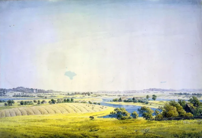 Framed Print : View over Putbus, 1824-1825. Artist: Caspar David Friedrich Framed Print : View over Putbus, 1824-1825. Artist: Caspar David Friedrich