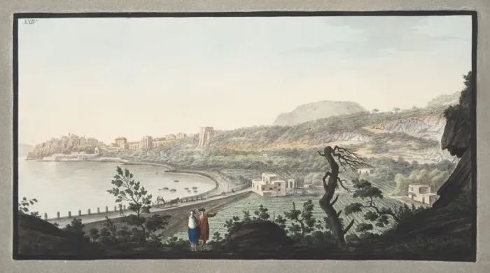 Framed Print : View of Puzzoli taken from the spot represented in Plate XIII, 1776 Framed Print : View of Puzzoli taken from the spot represented in Plate XIII, 1776