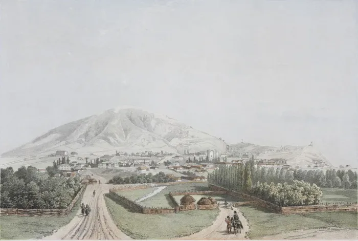 Framed Print : View of Pyatigorsk, Mid of the 19th century. Artist: Anonymous Framed Print : View of Pyatigorsk, Mid of the 19th century. Artist: Anonymous