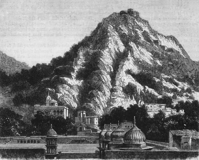 Framed Print : View of the Pyramidal Hill, Ulwar, c1891. Creator: James Grant Framed Print : View of the Pyramidal Hill, Ulwar, c1891. Creator: James Grant