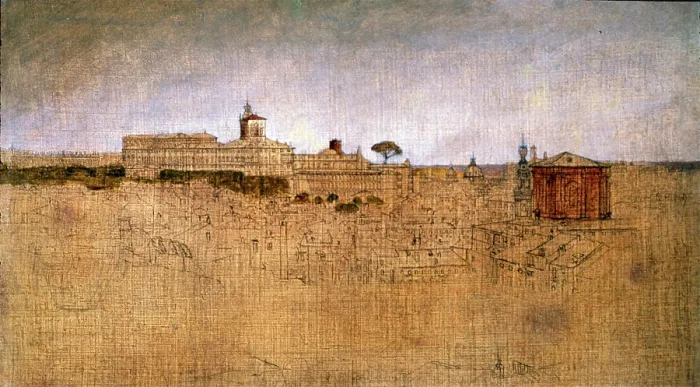 Framed Print : View of the Quirinal from the Pincian Gardens, 1841 or 1842. Creator: Thomas Cole Framed Print : View of the Quirinal from the Pincian Gardens, 1841 or 1842. Creator: Thomas Cole
