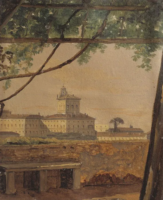 Framed Print : View to the Quirinal from the Villa Malta, Rome, mid 19th century. Creator: Gustaf Soderberg Framed Print : View to the Quirinal from the Villa Malta, Rome, mid 19th century. Creator: Gustaf Soderberg