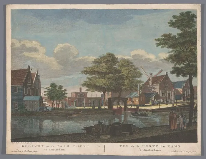 Framed Print : View of the Raampoort in Amsterdam, 1766. Creator: Caspar Jacobsz Philips Framed Print : View of the Raampoort in Amsterdam, 1766. Creator: Caspar Jacobsz Philips