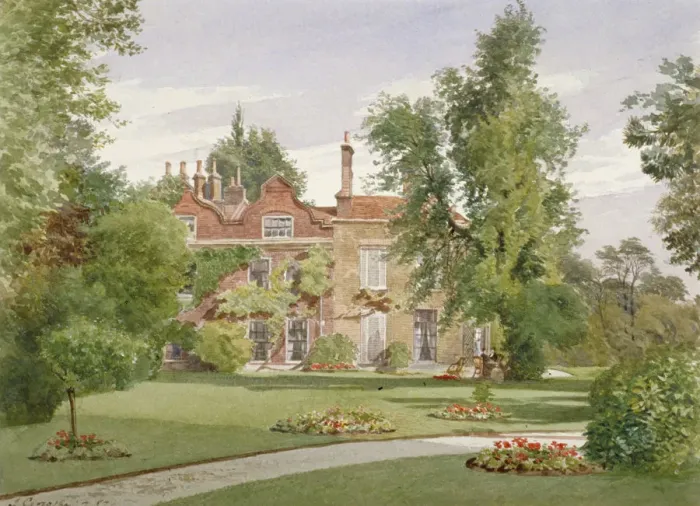 Framed Print : Side view of Raleigh House, Brixton Hill, Lambeth, London, 1887. Artist: John Crowther Framed Print : Side view of Raleigh House, Brixton Hill, Lambeth, London, 1887. Artist: John Crowther