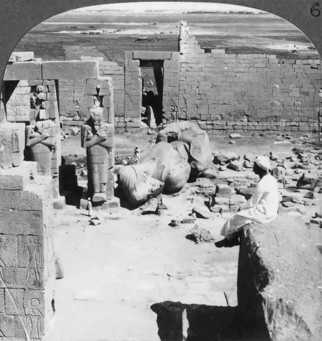 Framed Print : View from the Ramesseum southeast over the plain of Thebes, Egypt, 1905. Artist: Underwood & Underwood Framed Print : View from the Ramesseum southeast over the plain of Thebes, Egypt, 1905. Artist: Underwood & Underwood