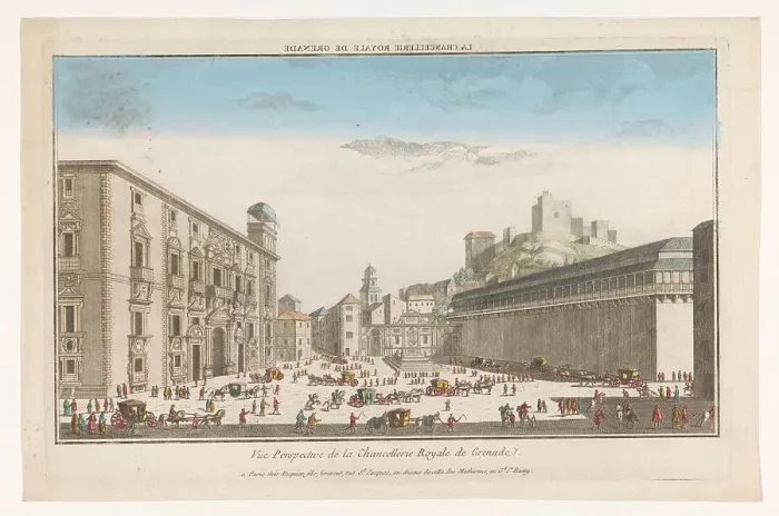 Framed Print : View of the Real Chancillería in Granada, 1735-1805. Creator: Unknown Framed Print : View of the Real Chancillería in Granada, 1735-1805. Creator: Unknown