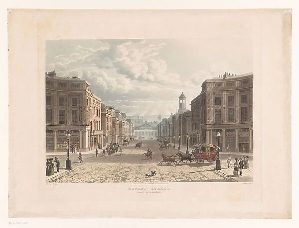 View of Regent Street, London, from Picadilly Circus, 1822. Creator: J. Bluck