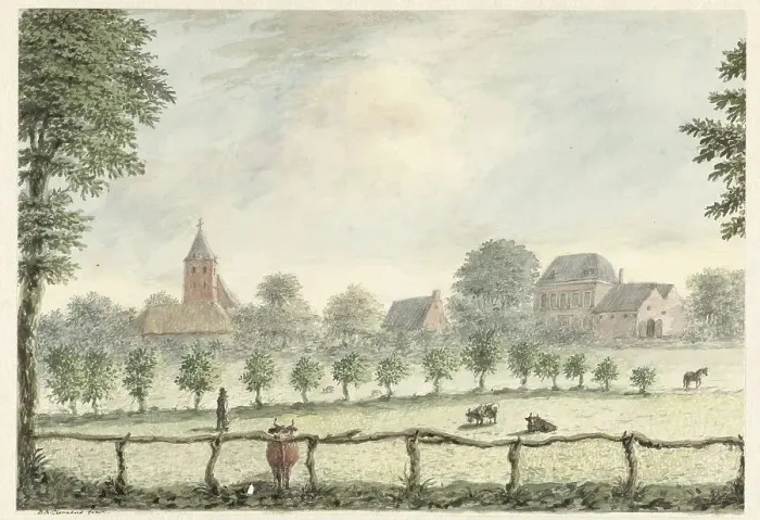 Framed Print : View of Renkum, 1825. Creator: D.A. Clemens Framed Print : View of Renkum, 1825. Creator: D.A. Clemens