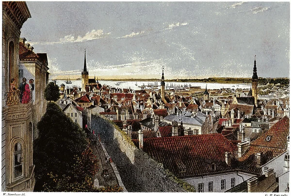 View of Reval, ca 1855. Artist: Stavenhagen, Wilhelm Siegfried (1814-1881)