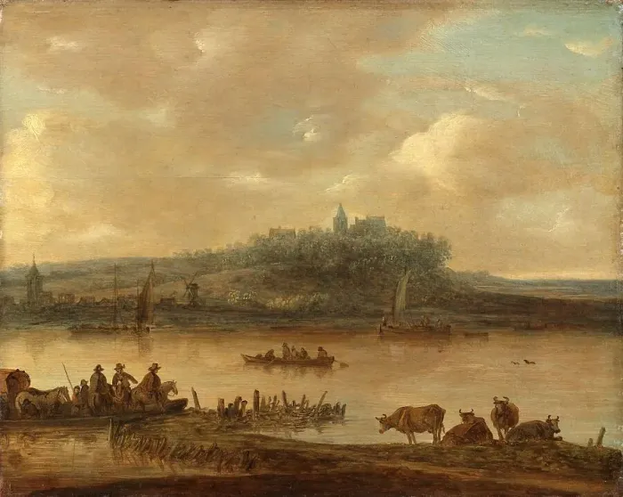 Framed Print : View of the Rhine and the Elterberg, after 1645. Creator: Unknown Framed Print : View of the Rhine and the Elterberg, after 1645. Creator: Unknown