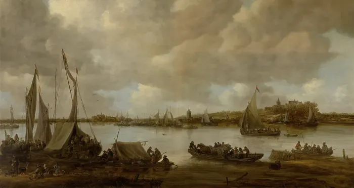 Framed Print : View of the Rhine near Hoog-Elten. Creator: Jan van Goyen Framed Print : View of the Rhine near Hoog-Elten. Creator: Jan van Goyen