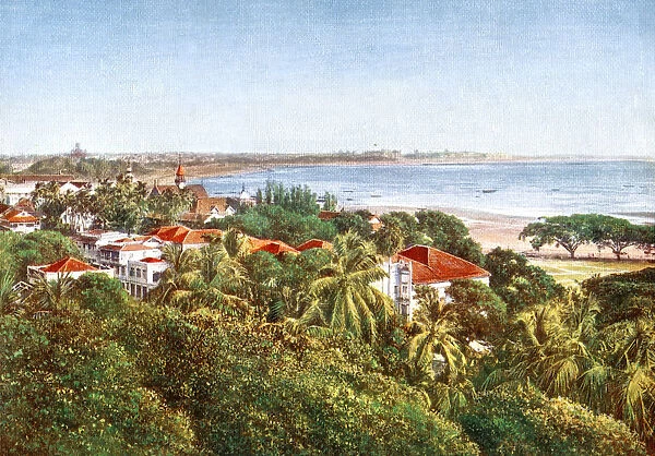 A view from the Ridge, Bombay, India, early 20th century