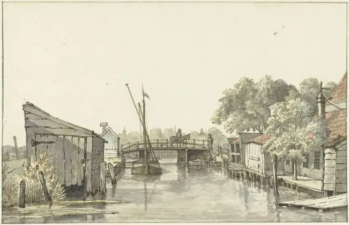 Framed Print : View of the Ringdijk on the Schulenburg, seeing to the Utrecht side of the Amstel, 1817. Creator: Gerrit Lamberts Framed Print : View of the Ringdijk on the Schulenburg, seeing to the Utrecht side of the Amstel, 1817. Creator: Gerrit Lamberts