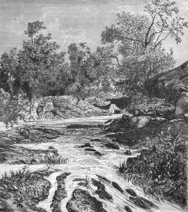 Framed Print : View on the River Abal; A journey through Soudan and Western Abyssinia... 1875. Creator: Unknown Framed Print : View on the River Abal; A journey through Soudan and Western Abyssinia... 1875. Creator: Unknown