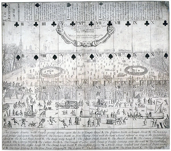 View of the River Thames during the 1683-1684 frost fair, London, 1716