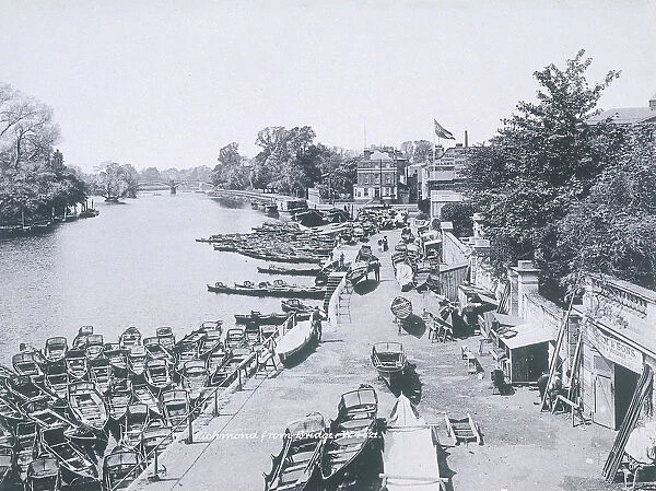 View of the River Thames and boats, c1900