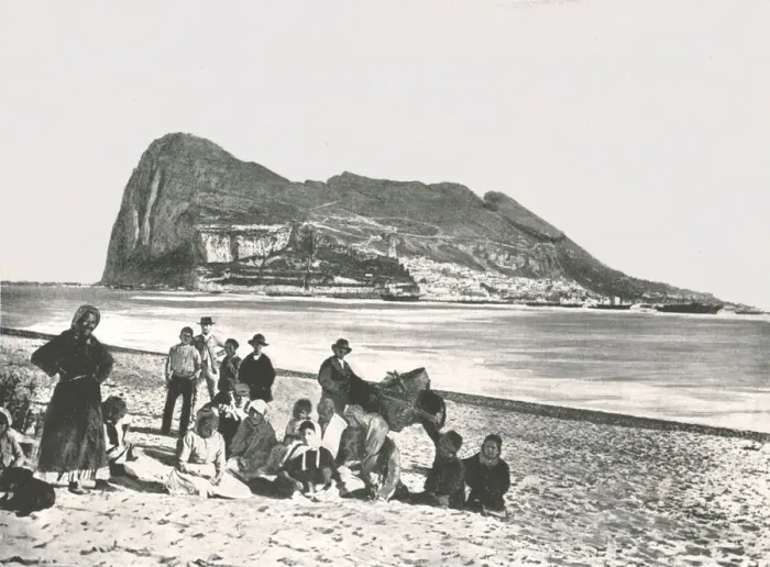 Framed Print : View of the Rock from the sea, Gibraltar, 1895. Creator: W &s Ltd Framed Print : View of the Rock from the sea, Gibraltar, 1895. Creator: W &s Ltd