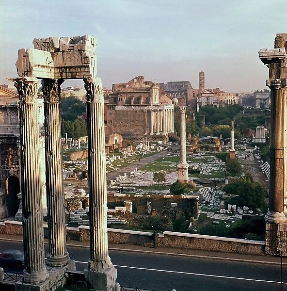 View of the Roman forum from the Capitol
