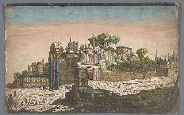 View of the Roman Forum in Rome, 1700-1799. Creator: Anon