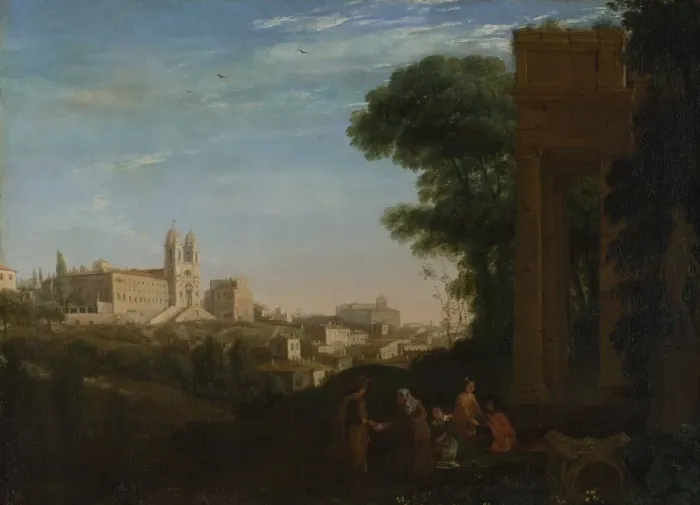 Framed Print : A View in Rome, 1632. Artist: Lorrain, Claude (1600-1682) Framed Print : A View in Rome, 1632. Artist: Lorrain, Claude (1600-1682)