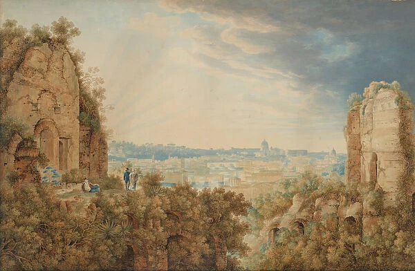A View of Rome from the Palatine, 1813-17 (?). Creator: Carl Ludwig Frommel