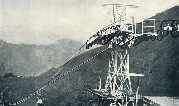 A View on a Rope Railway, or Ropeway, 1922. Creator: Unknown