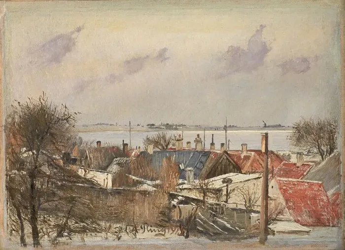 Framed Print : View from Roskilde towards the Fiord, 1915. Creator: Laurits Andersen Ring Framed Print : View from Roskilde towards the Fiord, 1915. Creator: Laurits Andersen Ring
