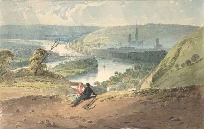 Framed Print : View of Rouen from St. Catherines Hill, 1821-22 Framed Print : View of Rouen from St. Catherines Hill, 1821-22