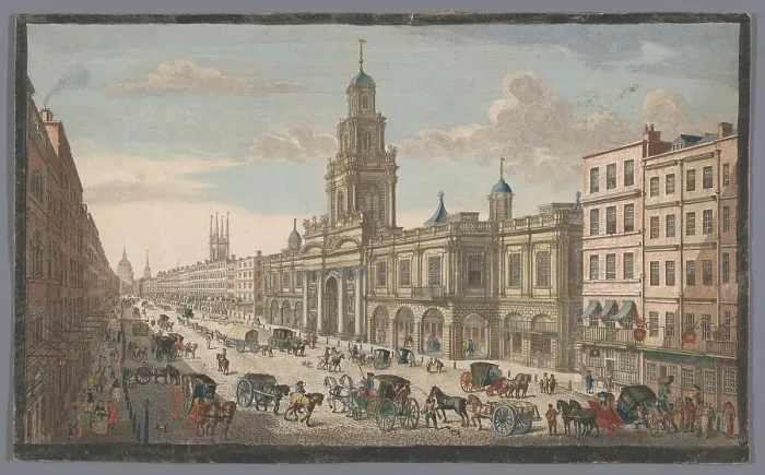 Framed Print : View of the Royal Exchange, London, 1751. Creator: Thomas Bowles Framed Print : View of the Royal Exchange, London, 1751. Creator: Thomas Bowles