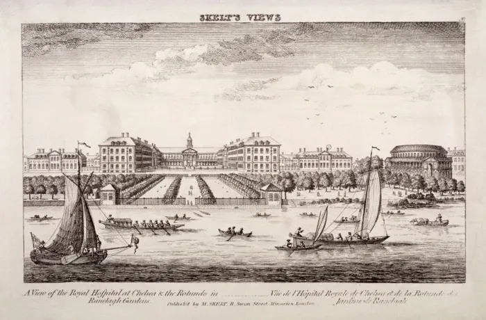 Framed Print : View of the Royal Hospital, Chelsea, London, 1751 Framed Print : View of the Royal Hospital, Chelsea, London, 1751