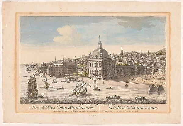 View of the Royal Palace in Lisbon, 1752. Creator: Anon