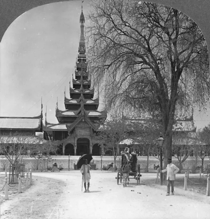 Framed Print : Front view of the Royal Palace, Mandalay, Burma, 1908. Artist: Stereo Travel Co Framed Print : Front view of the Royal Palace, Mandalay, Burma, 1908. Artist: Stereo Travel Co