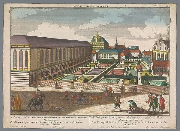 View of the Royal Palace and the monastery of the Friars Minor Capuchins in Wroclaw, 1742-1801. Creator: Anon