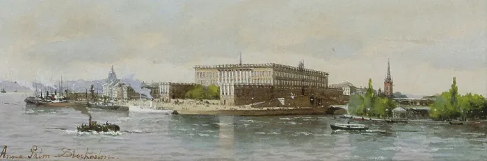Framed Print : View of the Royal Palace, Stockholm, c1900s. Creator: Anna Palm de Rosa Framed Print : View of the Royal Palace, Stockholm, c1900s. Creator: Anna Palm de Rosa