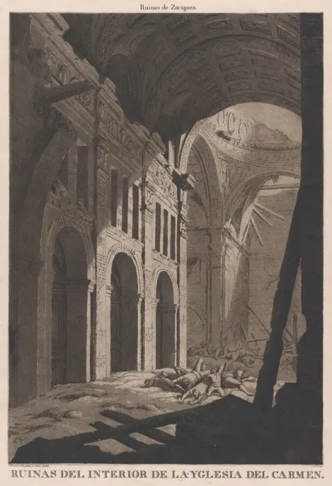 Framed Print : View of the ruins of the interior of the Church of Nuestra Senora del Carmen in Saragos Framed Print : View of the ruins of the interior of the Church of Nuestra Senora del Carmen in Saragos