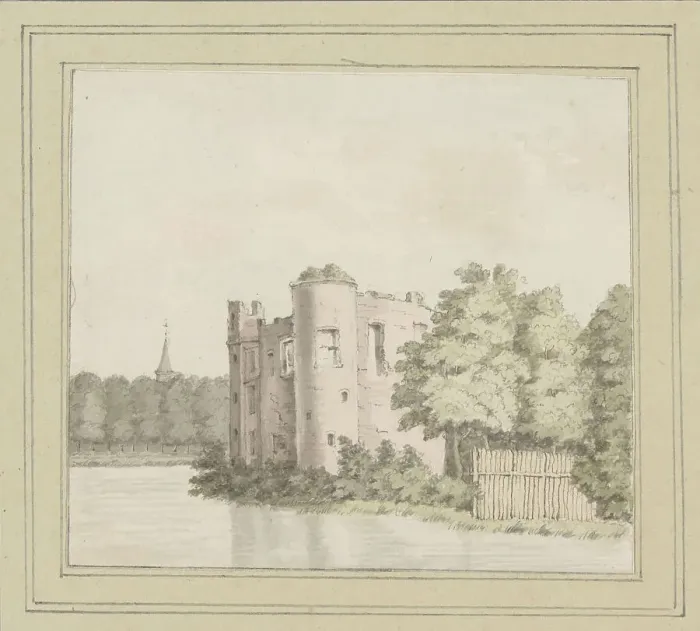 Framed Print : View of the ruins of Kasteel Ravesteyn or Slot Heenvliet, c. 1750-c. 1800. Creator: Anon Framed Print : View of the ruins of Kasteel Ravesteyn or Slot Heenvliet, c. 1750-c. 1800. Creator: Anon