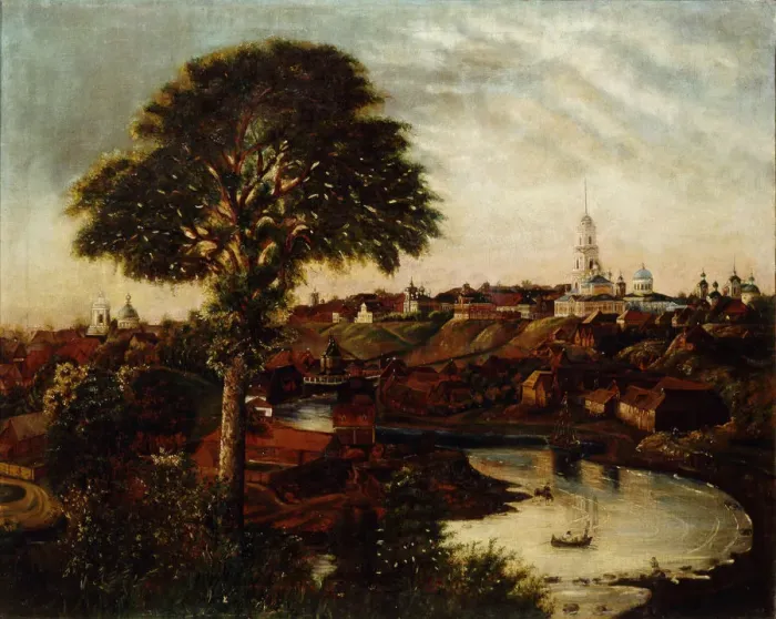 Framed Print : View of Rzhev, Mid of the 19th century Framed Print : View of Rzhev, Mid of the 19th century