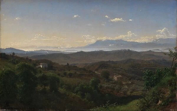 View of the Sacco Valley southeast of Olevano. The Volsci Montains can be Seen in the Background, 18 Creator: Peter Christian Thamsen Skovgaard