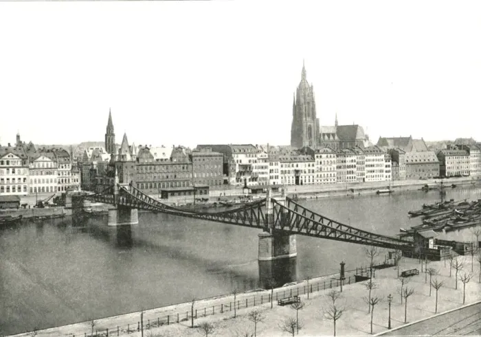 Framed Print : View from Sachsenhausen, Frankfurt, Germany, 1895. Creator: Francis Frith & Co Framed Print : View from Sachsenhausen, Frankfurt, Germany, 1895. Creator: Francis Frith & Co