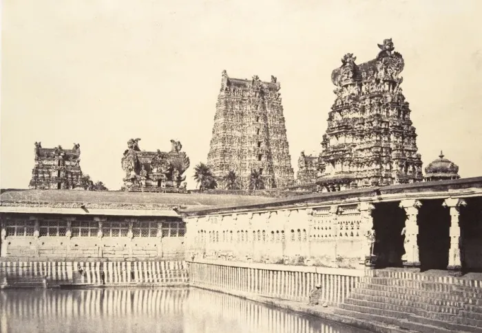 Framed Print : View of the Sacred Tank in the Great Pagoda, January-March 1858. Creator: Captain Linnaeus Tripe Framed Print : View of the Sacred Tank in the Great Pagoda, January-March 1858. Creator: Captain Linnaeus Tripe
