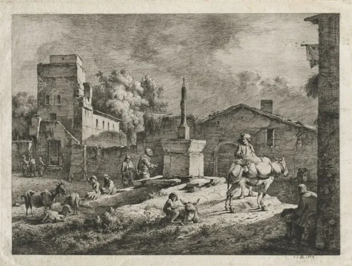 Framed Print : View of Saint-Andeol, 1774. Creator: Jean Jacques de Boissieu (French, 1736-1810) Framed Print : View of Saint-Andeol, 1774. Creator: Jean Jacques de Boissieu (French, 1736-1810)