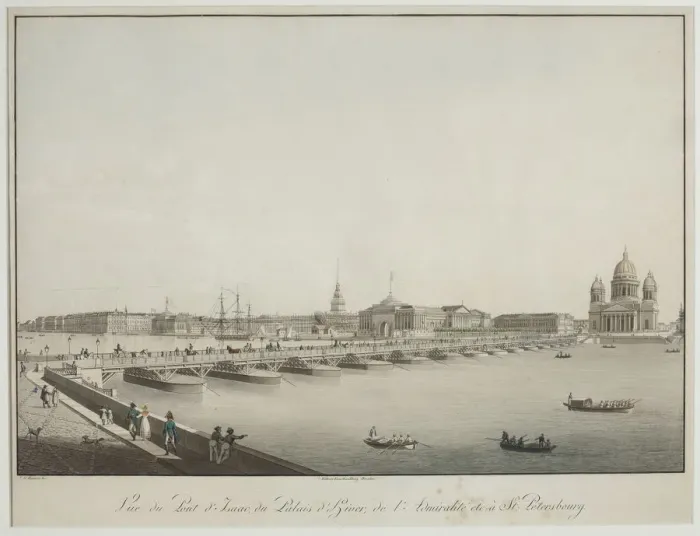 Framed Print : View of the Saint Isaacs Bridge in Petersburg Framed Print : View of the Saint Isaacs Bridge in Petersburg