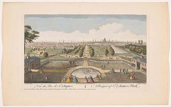 View of Saint James's Park in London as seen from Buckingham House, 1752. Creator: St Torres