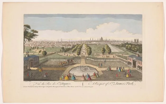 Framed Print : View of Saint James's Park in London as seen from Buckingham House, 1752. Creator: St Torres Framed Print : View of Saint James's Park in London as seen from Buckingham House, 1752. Creator: St Torres
