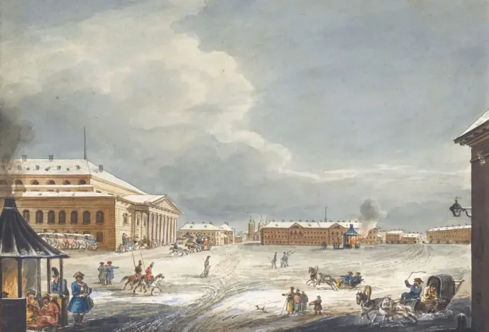 Framed Print : View of the Saint Petersburg Imperial Bolshoi Kamenny Theatre. Artist: Kolmann, Karl Ivanovich (1786-1846) Framed Print : View of the Saint Petersburg Imperial Bolshoi Kamenny Theatre. Artist: Kolmann, Karl Ivanovich (1786-1846)