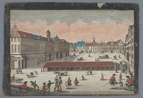 View of the Salt Market in Wroclaw seen from the south side, 1742-1801. Creator: Anon